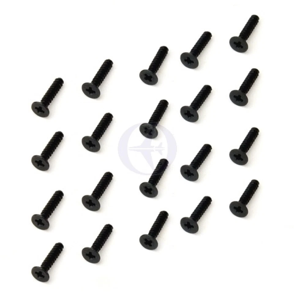 Pd9132 Thunder Tiger Cutting Screw 2x12, Ph, Panhead with Washer, Black Tra^ - Image 1 of 1