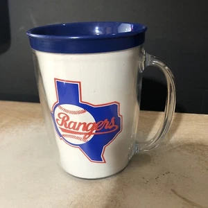 TEXAS RANGERS Coffee CUP Thermo Serv Plastic Vintage with Smokey - Picture 1 of 10