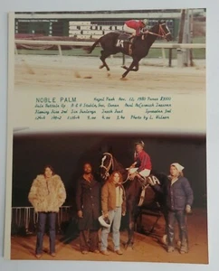 Hazel Park Raceway Winner Circle Picture 1980 NOBLE PALM Original Photo - Picture 1 of 4