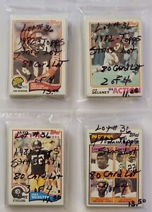1982 Topps Football Star Huge Lot 80 Cards Walter Payton etc... See List. NM