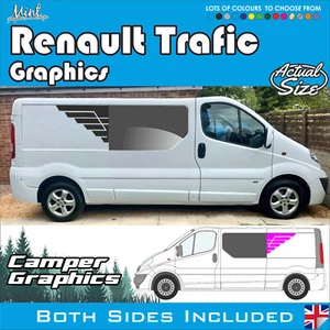 LWB Renault Trafic cámper rayas laterales autocaravana calcomanías pegatinas furgoneta gráficos 139 - Imagen 1 de 5