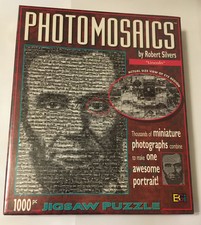 NEW ABRAHAM LINCOLN Photomosaics 1000 Pc Jigsaw Puzzle by Robert Silver Buffalo