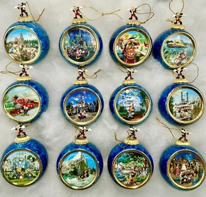 Bradford Exchange Disneyland Ornaments Celebrating The Magic Disney Full Set 12 - Picture 1 of 17
