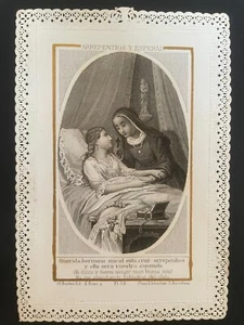 holy card santino merlettato canivet M. BORDAS ED. BARCELONA. - Picture 1 of 2