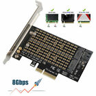 M.2 NGFF to Computer PCIe X4 X8 X16 NVMe SATA Dual SSD PCI Express Adapter Card