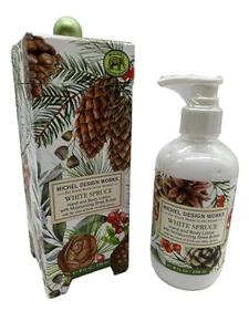 Michel Design Works Hand & Body Lotion White Spruce Moisturizing 8 fl. oz. NEW - Picture 1 of 6