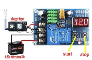 6-60V lead-acid Battery Charging Controller Protection Board switch 12V/24V/48V - Foto 1 di 10