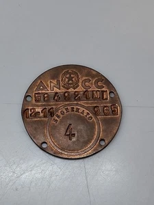 medaglia PLACCA targa ANCC 4 Associazione Nazionale Controllo Carburanti 1965 - Imagen 1 de 5