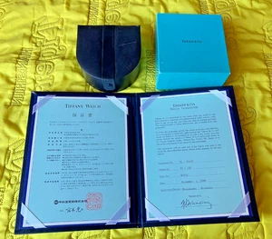 Autentica scatola orologio vuota Tiffany & Co con garanzia buone condizioni #W49 - Foto 1 di 8