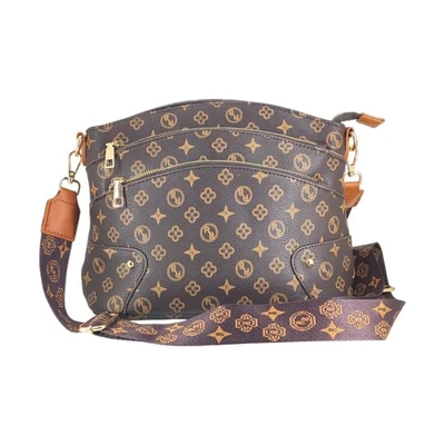 NEUE Damen Monogramm Bag Multifach Schultertasche Handtasche Umhängetasche W5329 - Bild 1 von 4