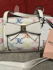 Juicy Couture For The Girls Barrel Bag White Multi Colour Crossbody Bag - Picture 1 of 7