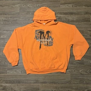 Y2K/Vintage 2000s Michigan Up North Orange 2XL Graphic Hoodie Sweatshirt Monster - Bild 1 von 8