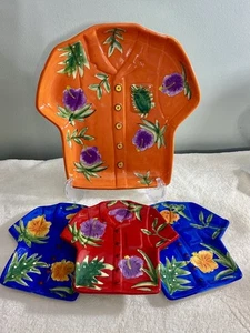 Serving Tray, Hawian Style Shirt And 3 Wall Hangings/Plates, Hawaiian Style. - Picture 1 of 9