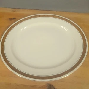 Cargador/plato de carne ovalado marfil Art Deco vintage raro Burleigh Ware Zenith - Imagen 1 de 5