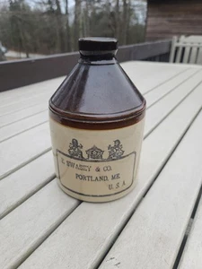 ANTIQUE STONEWARE E. SWASEY & CO PORTLAND, ME U.S.A - Picture 1 of 9
