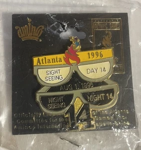 1996 Atlanta Olympics Day 14 August 1st-Olympic Pin sight seeing night seeing - Picture 1 of 3