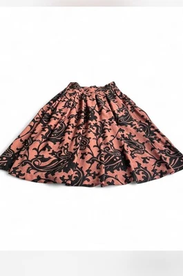 H&M Pink & Black Baroque Print A-Line Midi Skirt – Women’s Size 8 (EUR 36) - Image 1 of 4