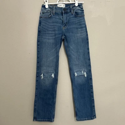 Pantalones de mezclilla azul recto juvenil Abercrombie & Fitch para niños talla 9/10 largos Foto 1 de 4
