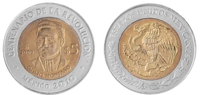 Mexico 5 Pesos, 2009, KM #917, Mint Commemorative - Image 1 of 3