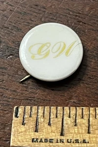 G.W. Pinback Button, 5/8 in Dia. - Picture 1 of 4
