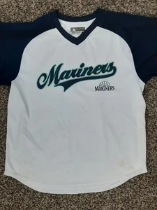 Mens XL True Fan Seattle Mariners MLB Pullover Stitched Baseball Jersey - Picture 1 of 12
