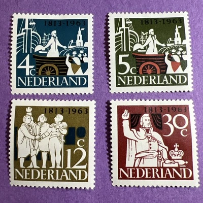 Netherlands 1963 - MH Scott 418-421. Founding of Kingdom of Netherlands, 150th - Image 1 of 2