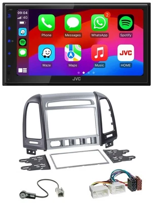 JVC Bluetooth 2DIN MP3 DAB USB Autoradio für Hyundai Santa Fe 4 Schalter ab 11 - Bild 1 von 4
