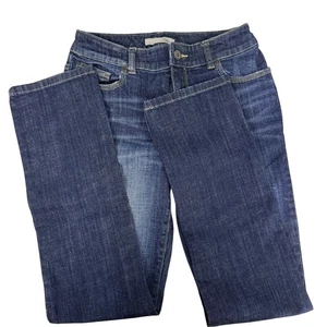 Chico’s Platinum Denim Jeans Size 00 (US 0/2) Dark Wash Straight Leg Stretch - Picture 1 of 7