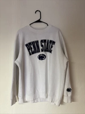 NUEVO Suéter Vintage Penn State Cuello Redondo XXL Sudadera Hecha en EE. UU. Blanco Foto 1 de 4