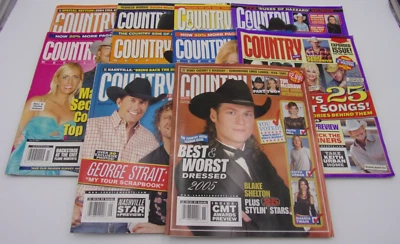Country Weekly Magazines Faith Hill George Strait Blake Shelton 2004 Lot of 10 Foto 1 de 4