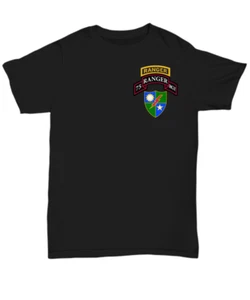 75th Ranger Regiment Shirt - Scroll, Tab, and DUI - Army Ranger - Unisex Tee - Picture 1 of 6
