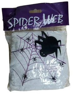 Spider Web In/Out Door Yard White Large Scary Spooky Decor Halloween 1 Count - Picture 1 of 9