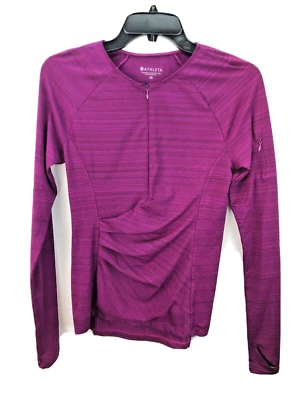 ATHLETA RUNNING FITNESS FITTED SHIRT THUMBS UP PURPLE WOMENS SIZE XS - Image 1 of 4