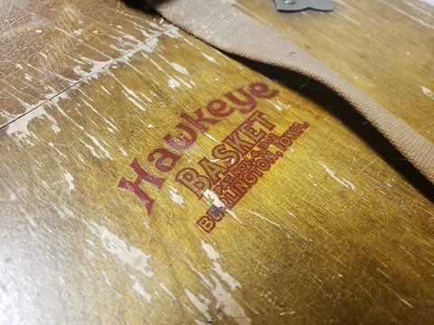 antique Hawkeye basket refridgerator Cover