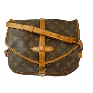 LOUIS VUITTON MONOGRAM SAUMUR 30 MESSENGER SHOULDER BAG M42256 AR1901 XX30963 - Picture 1 of 10