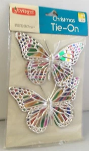 Vintage Butterfly Christmas Joybrite Ornament Package Tie On Hong Kong in Pkg  - Picture 1 of 7