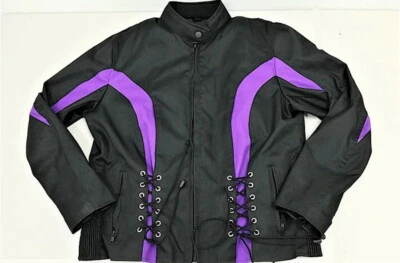 Chaqueta de motociclista vintage IOK Punk Rock para dama forro con cremallera Foto 1 de 4