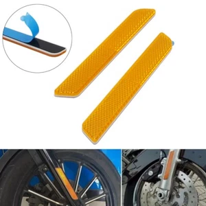 Motorcycle Front Fork Reflector Safety Warning Decal Sticker For Harley Touring - Picture 1 of 10