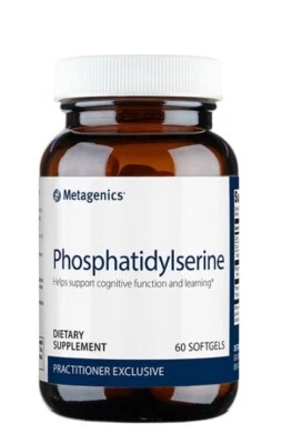 60 cápsulas gelatinosas de fosfatidilserina da Metagenics. Saúde cerebral. Frete grátis - Imagem 1 de 3