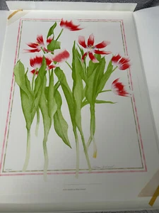 VINTAGE SEVEN STRIPES SIGNED PRINT BY WILLIAM GOLDSMITH 30 X 23" FLOWERS -1985 - Picture 1 of 6