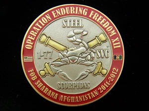 1st Battalion 77th Field Artillery Regiment Service Battery Challenge Coin - Bild 1 von 2