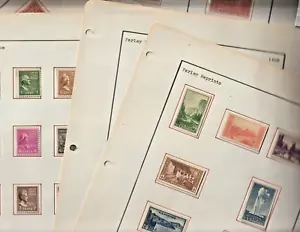 US 1929-1938 Collection of 64 on 8 Homemade Pages MNH Commemoratives and Prexies - Picture 1 of 9