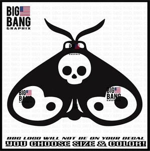 Butterfly Skull Vinyl Decal Sticker Rebirth Femininity & Beauty Renewal Cute - Picture 1 of 6