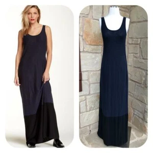 W444 NWT VINCE WOMEN COLORBLOCK MAXI DRESS SIZE S in N/B $195 - Picture 1 of 3