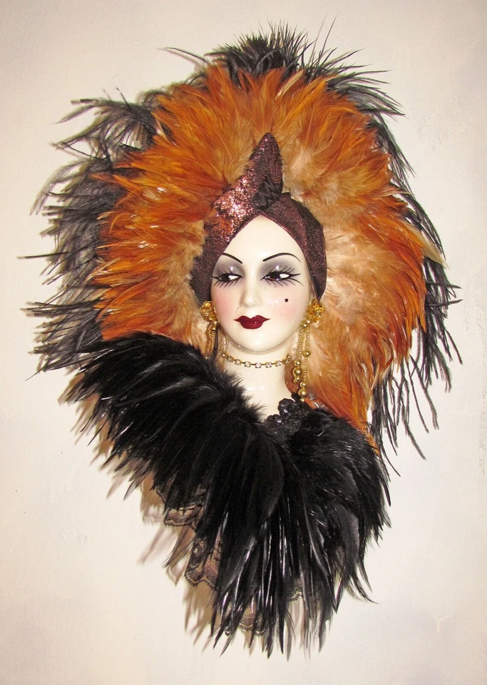 NEW IN BOX - Unique Creations Limited Edition Lady Face Mask Wall Hanging Decor - Image 1 of 1