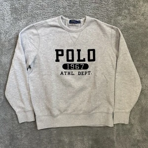 Polo Ralph Lauren 1967 Athl Dept Grey Crewneck Sweatshirt Mens Size Large - Picture 1 of 5