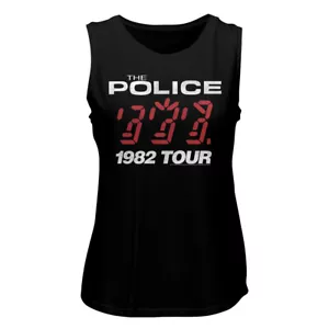 The Police '82 Tour Black Women's Muscle Tank Top - Picture 1 of 2