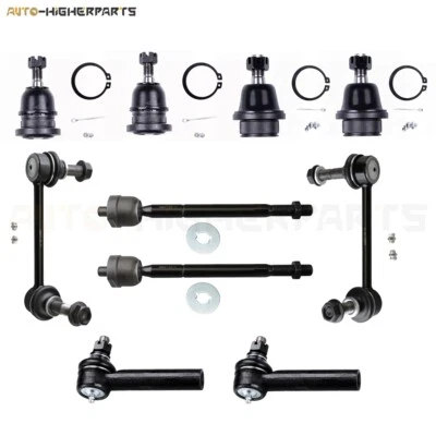 Para Toyota Tacoma 2005-2018 10 piezas barras estabilizadoras delanteras extremos de varilla de amarre rótulas Foto 1 de 4