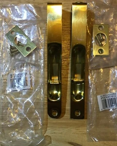 2 Brass Door Flush Bolt Bright Brass One Pair For Double Doors TWO - Picture 1 of 7