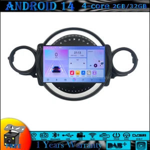 9"Android 14 Autoradio GPS SAT Navi Carplay DAB BT For BMW Mini Countryman Coupe - Picture 1 of 12